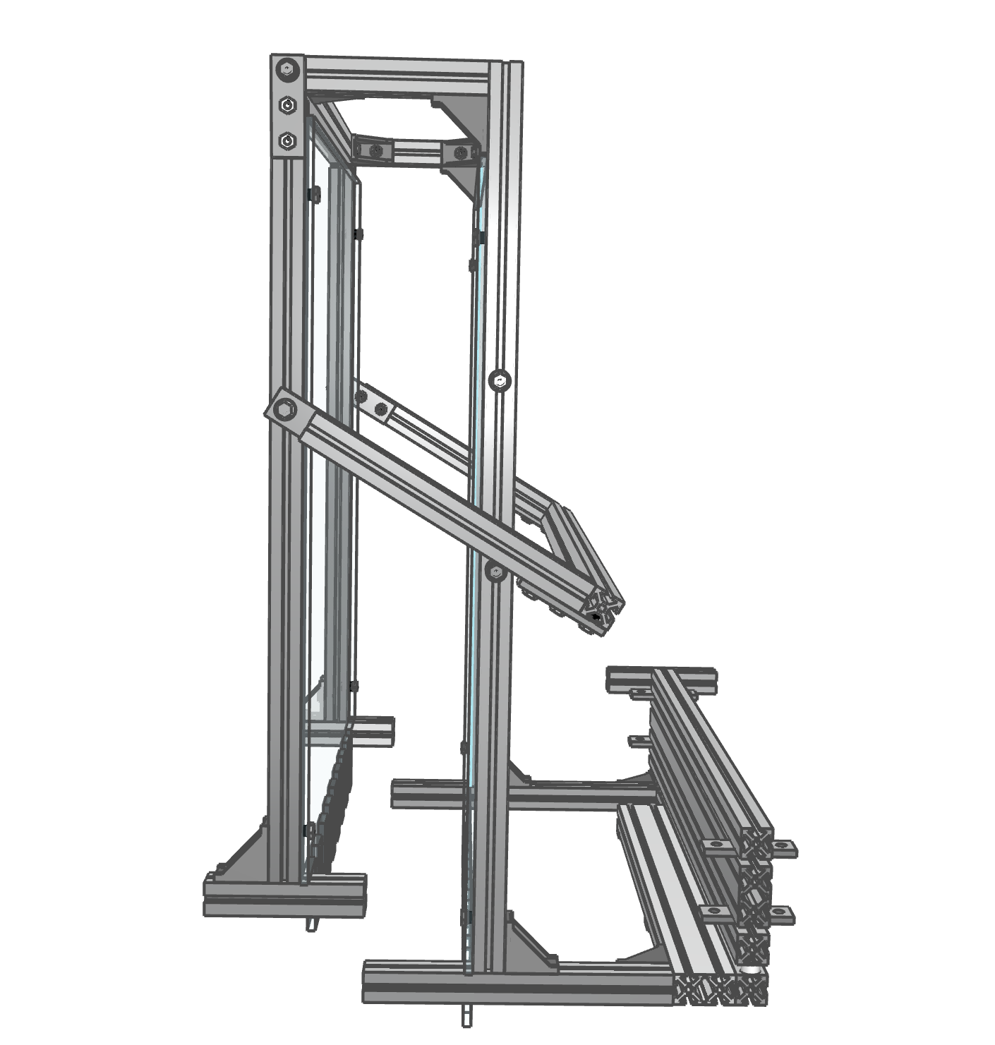 Une vue de coté du modèle 3D du robot